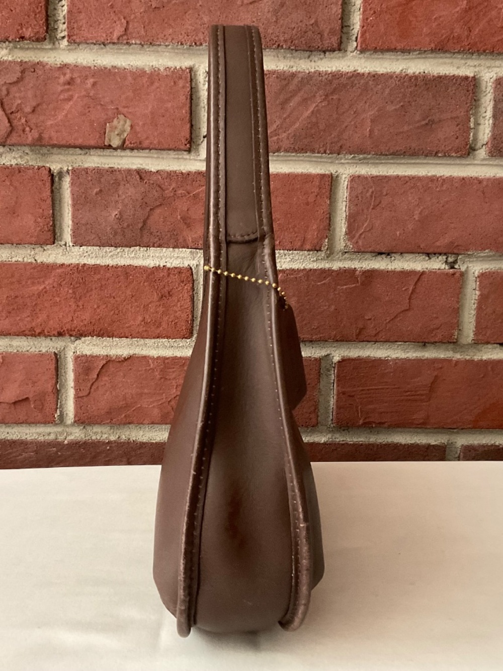 Coach Vintage JOG-9027 Mini Ergo Hobo Satchel Brown Leather Bag Made in USA - Picture 15 of 16